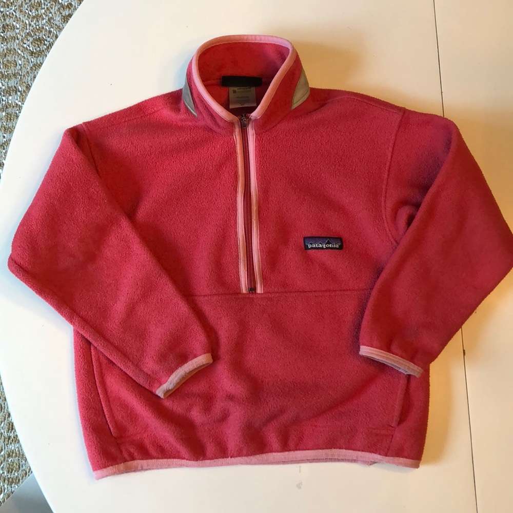 Patagonia 1/2 Zip Girls Synchilla Fleece Pink XS
